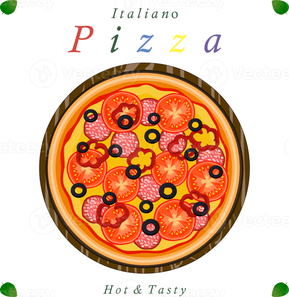 diverses pizzas savoureuses sucrées png