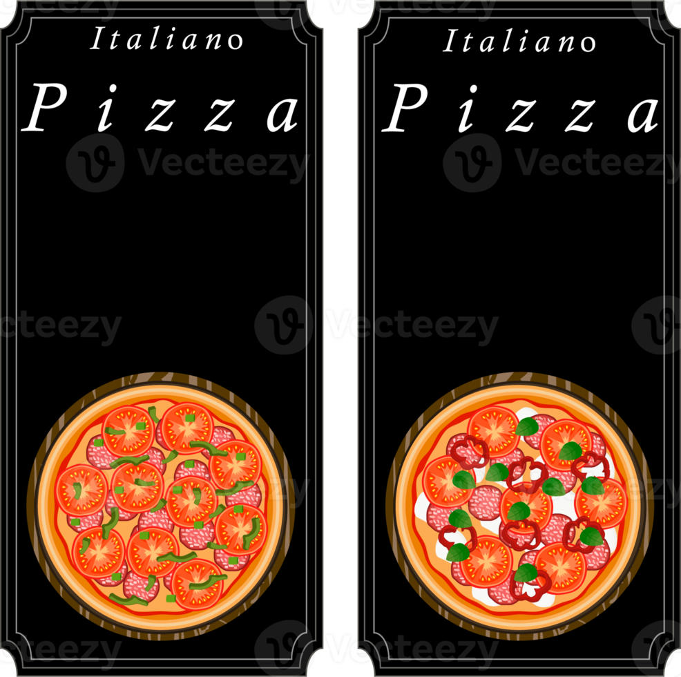 diverses pizzas savoureuses sucrées png