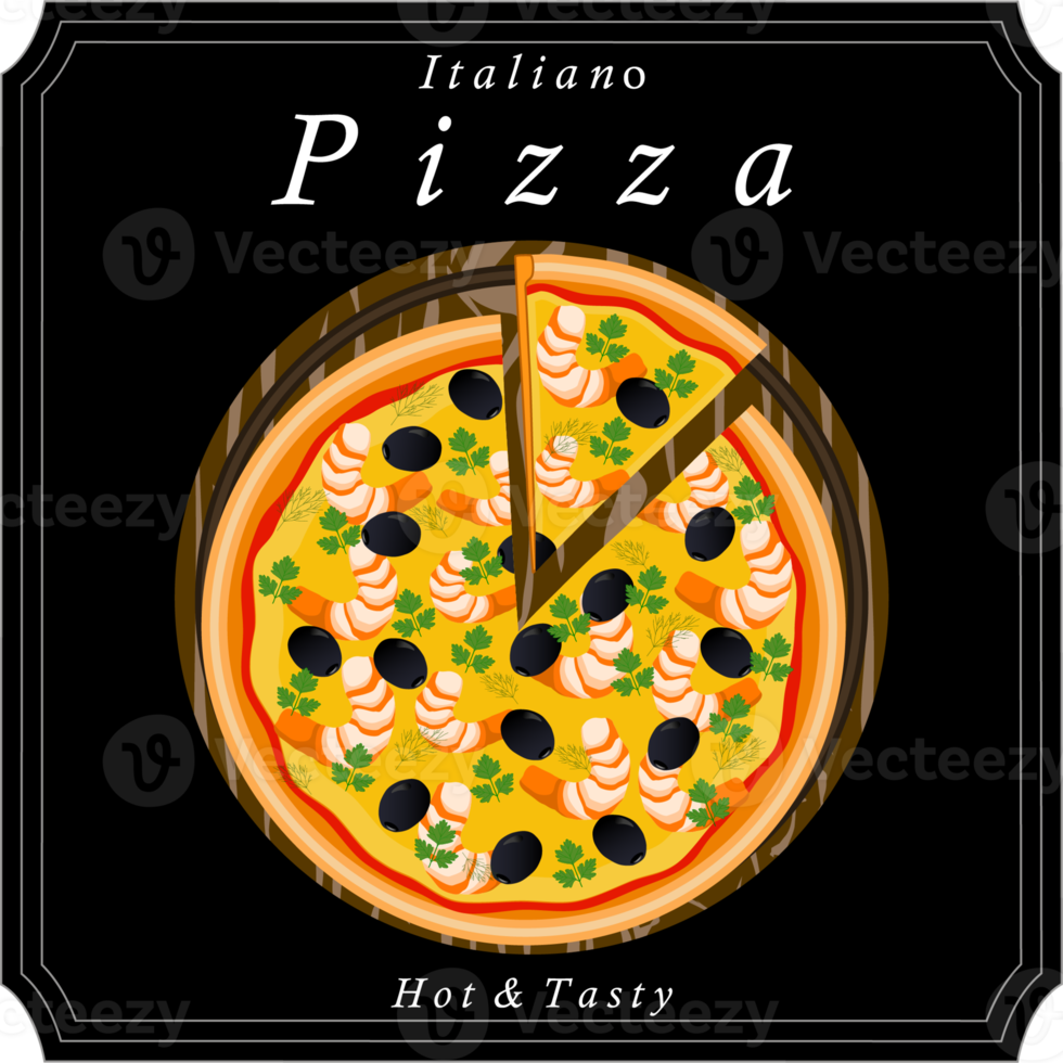 Various sweet tasty pizza png