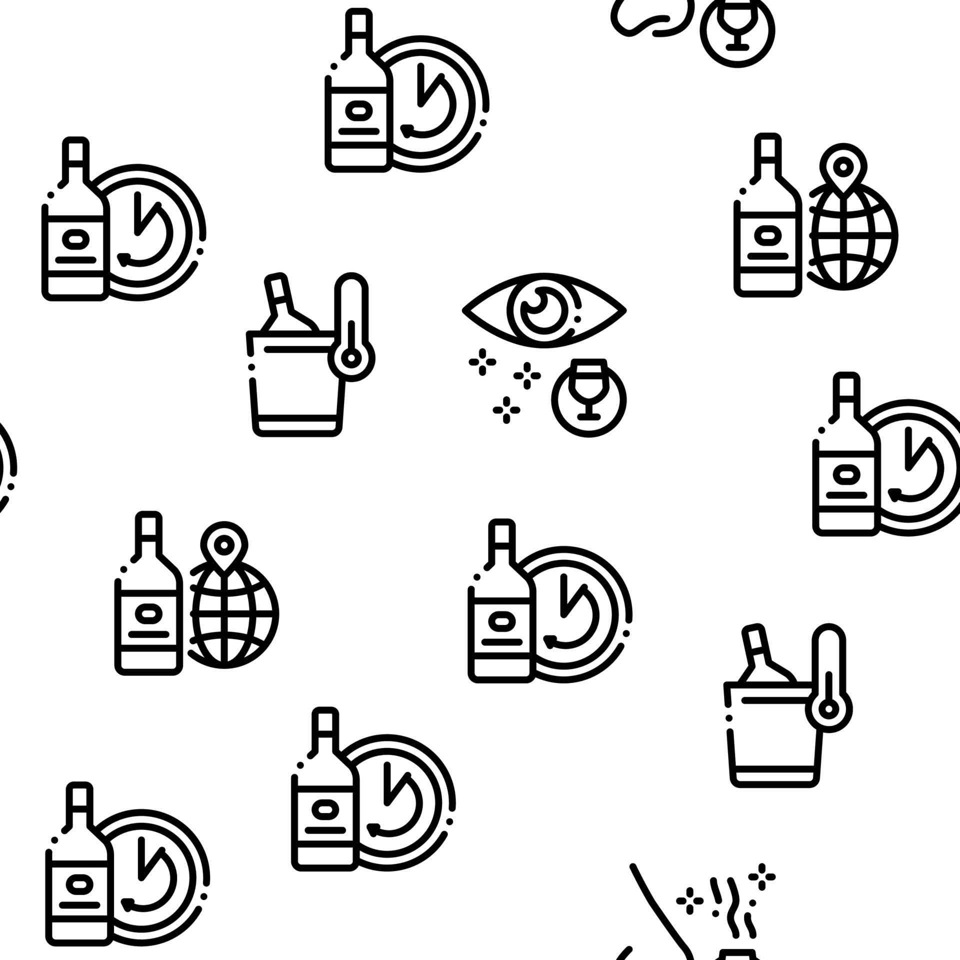 Sommelier Wine Tasting Seamless Pattern Vector 17387361 Vector Art at 