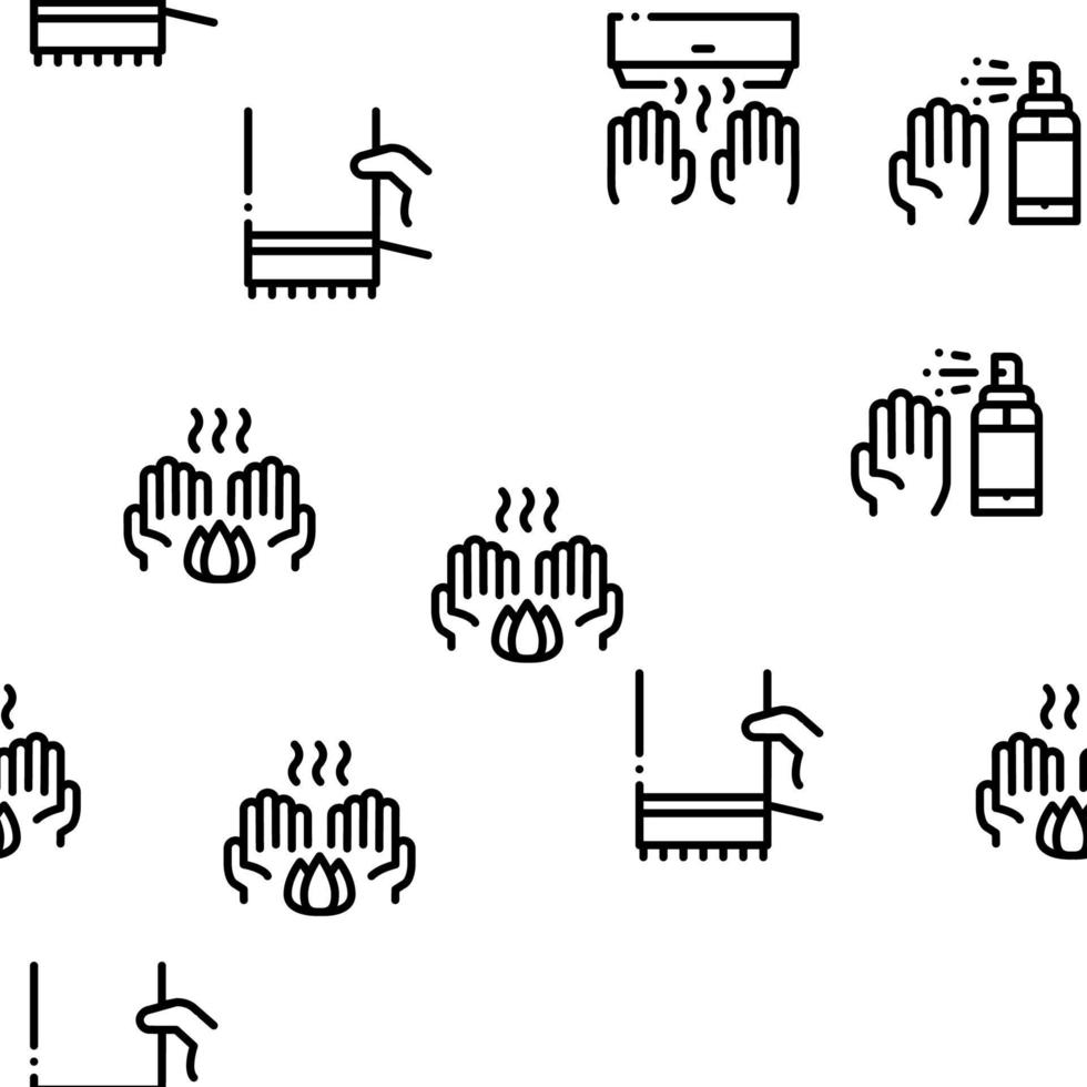 vector de patrones sin fisuras de higiene saludable de la mano