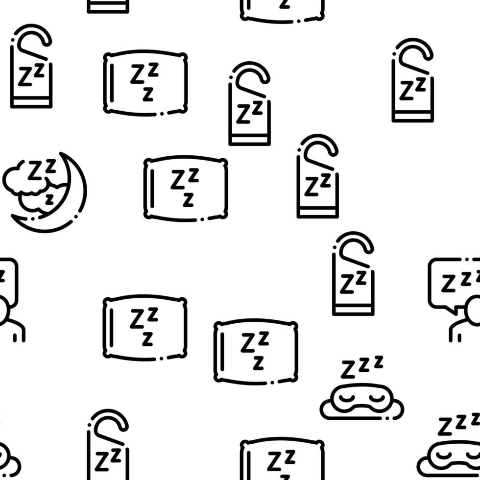 Sleeping Time Devices Seamless Pattern Vector 17387380 Vector Art at