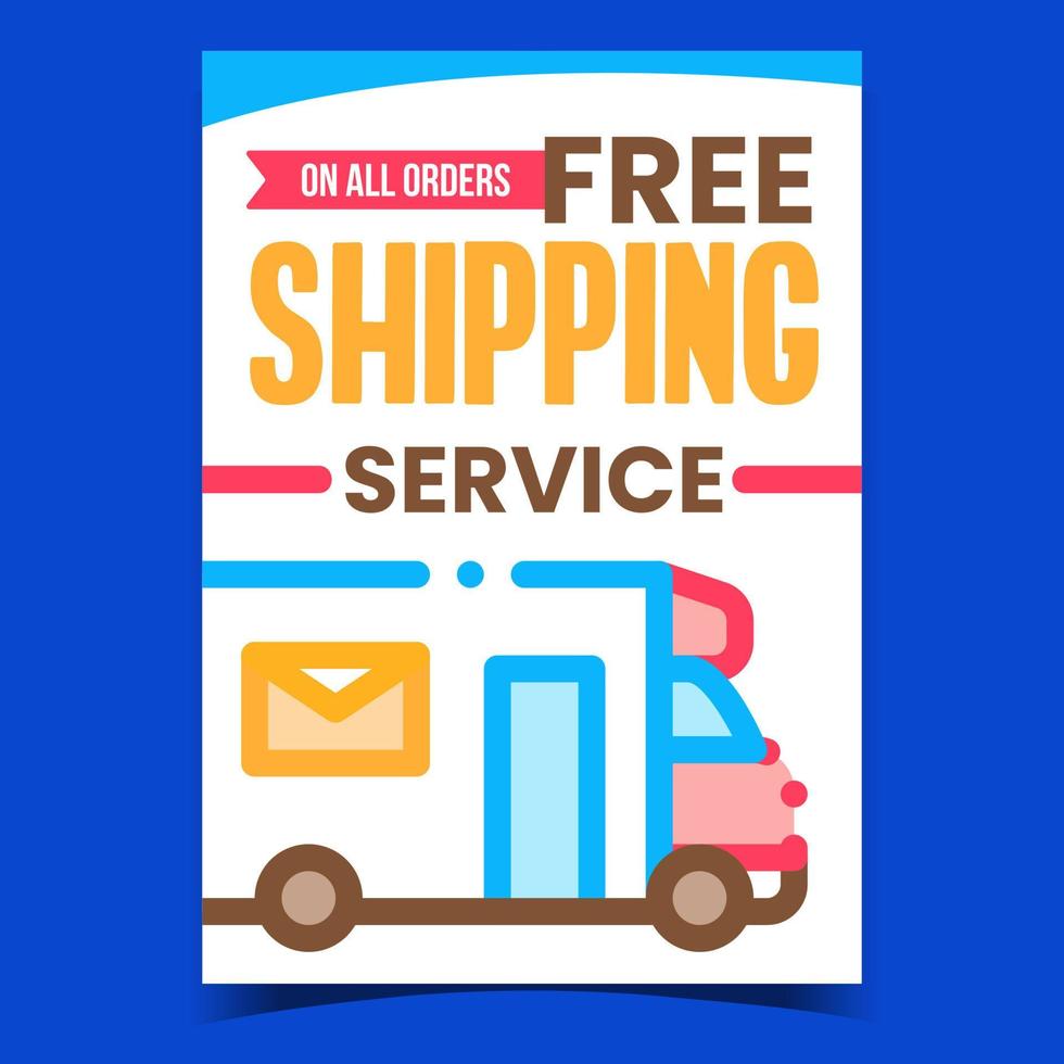 Shipping Free Service Promotion Banner Vector