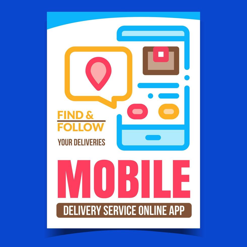 Mobile Delivery Service Promotion Banner Vector