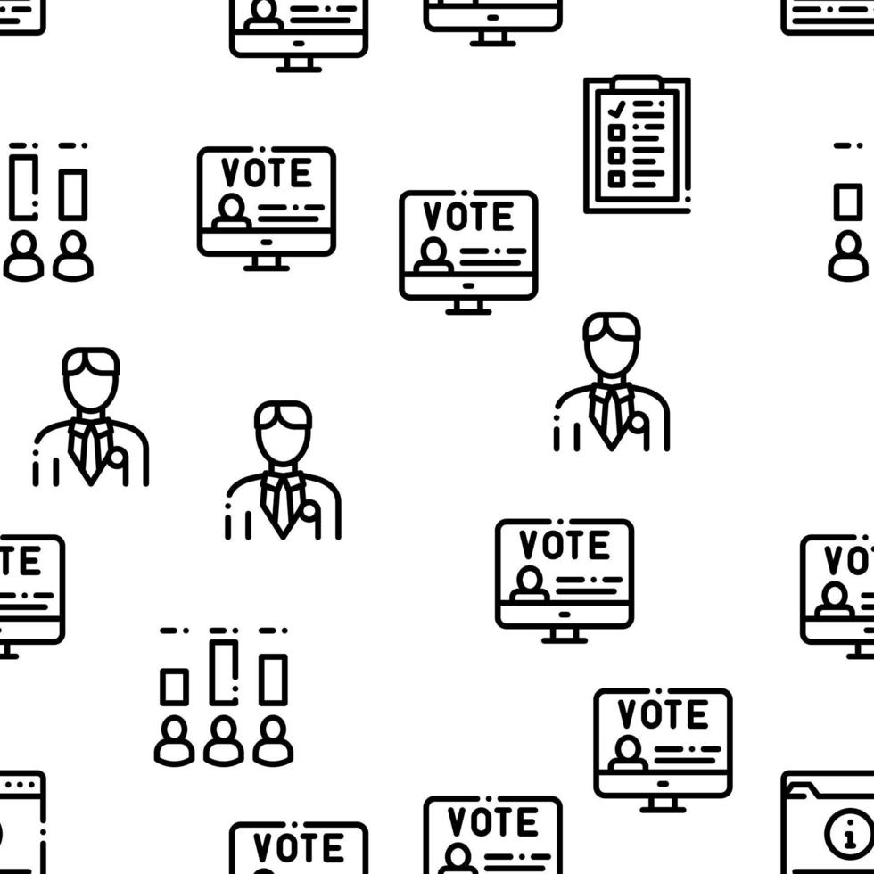 Voting And Election Seamless Pattern Vector