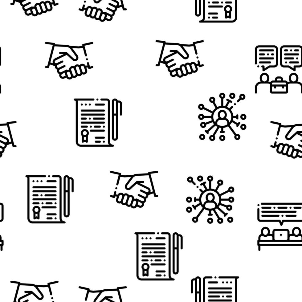 Contract Seamless Pattern Vector