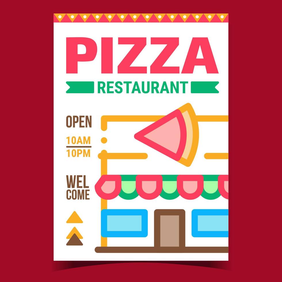 vector de banner de promoción creativa de restaurante de pizza