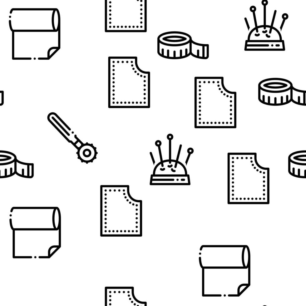 Sewing And Needlework Seamless Pattern Vector