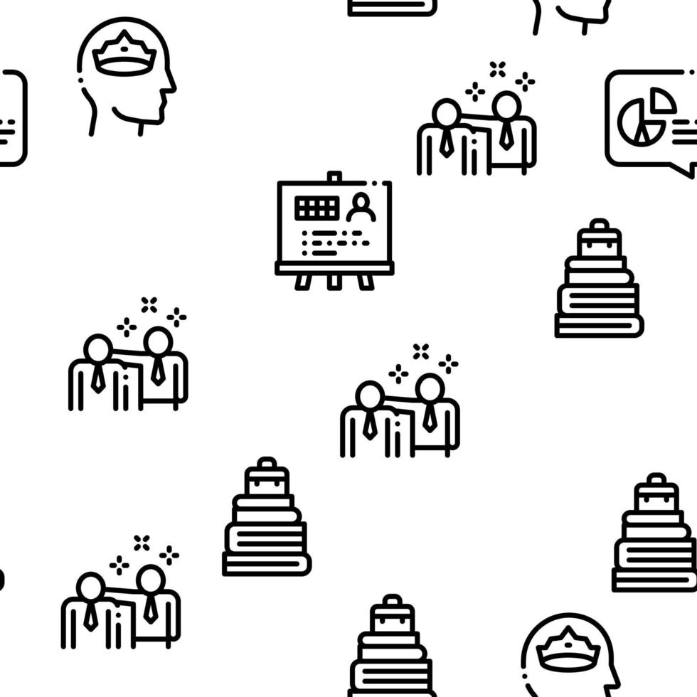 Mentor Relationship Seamless Pattern Vector