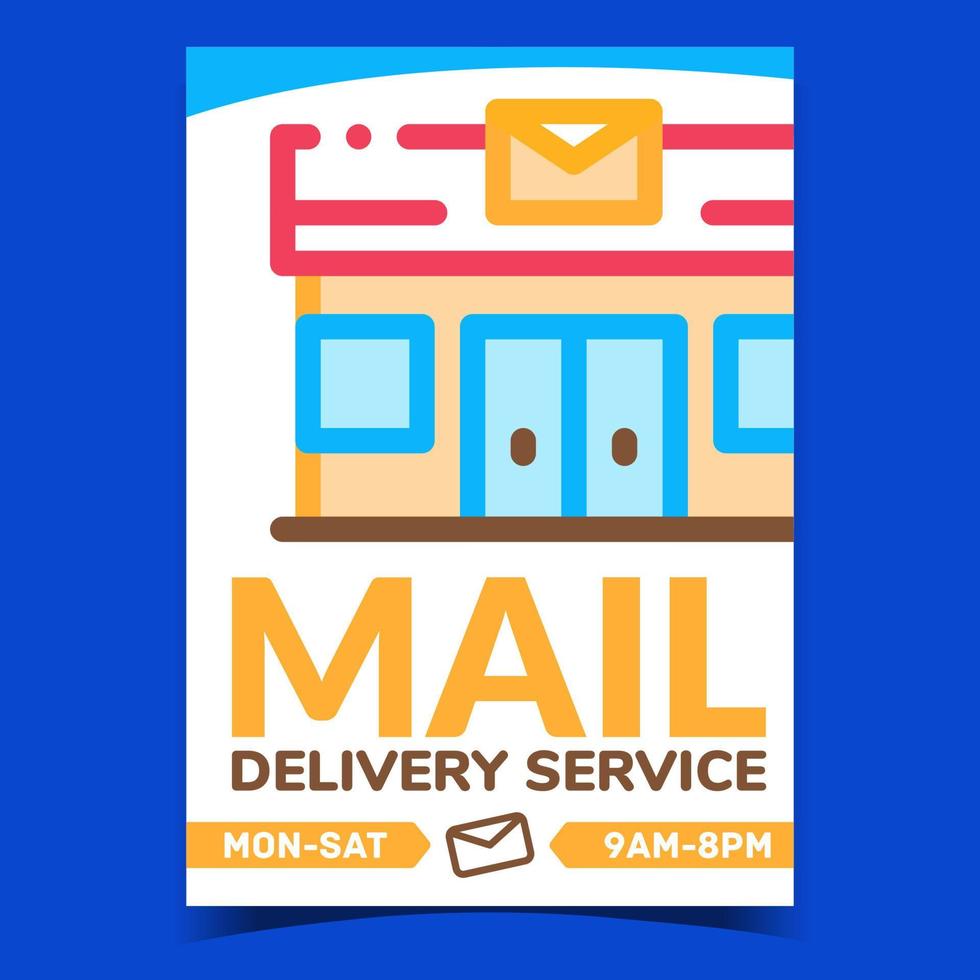 Mail Delivery Service Promotion Poster Vector
