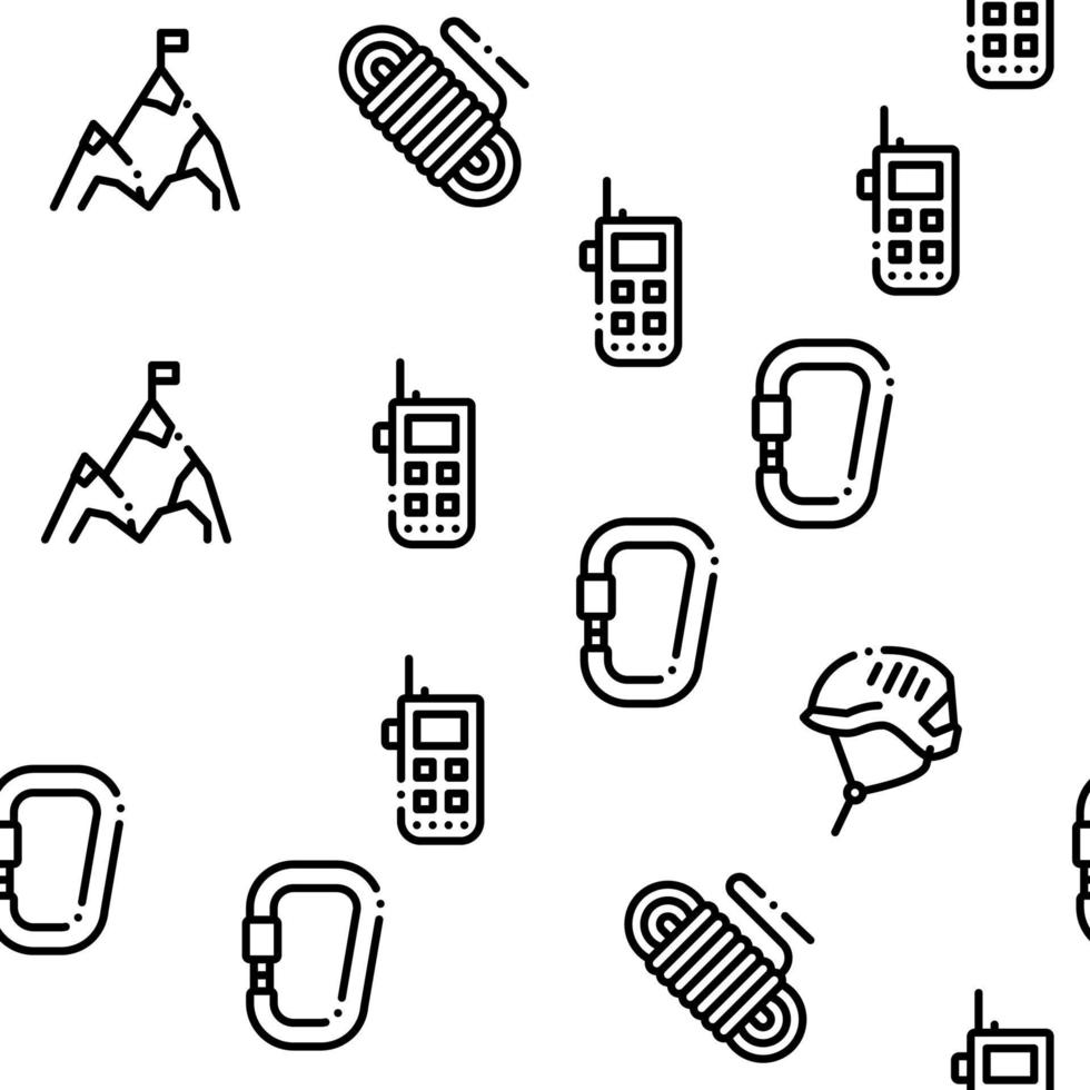 Alpinism Seamless Pattern Vector