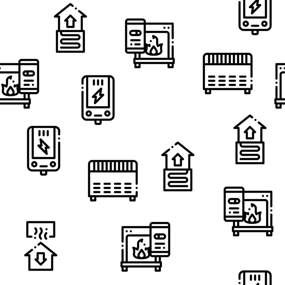 Heating And Cooling Seamless Pattern Vector