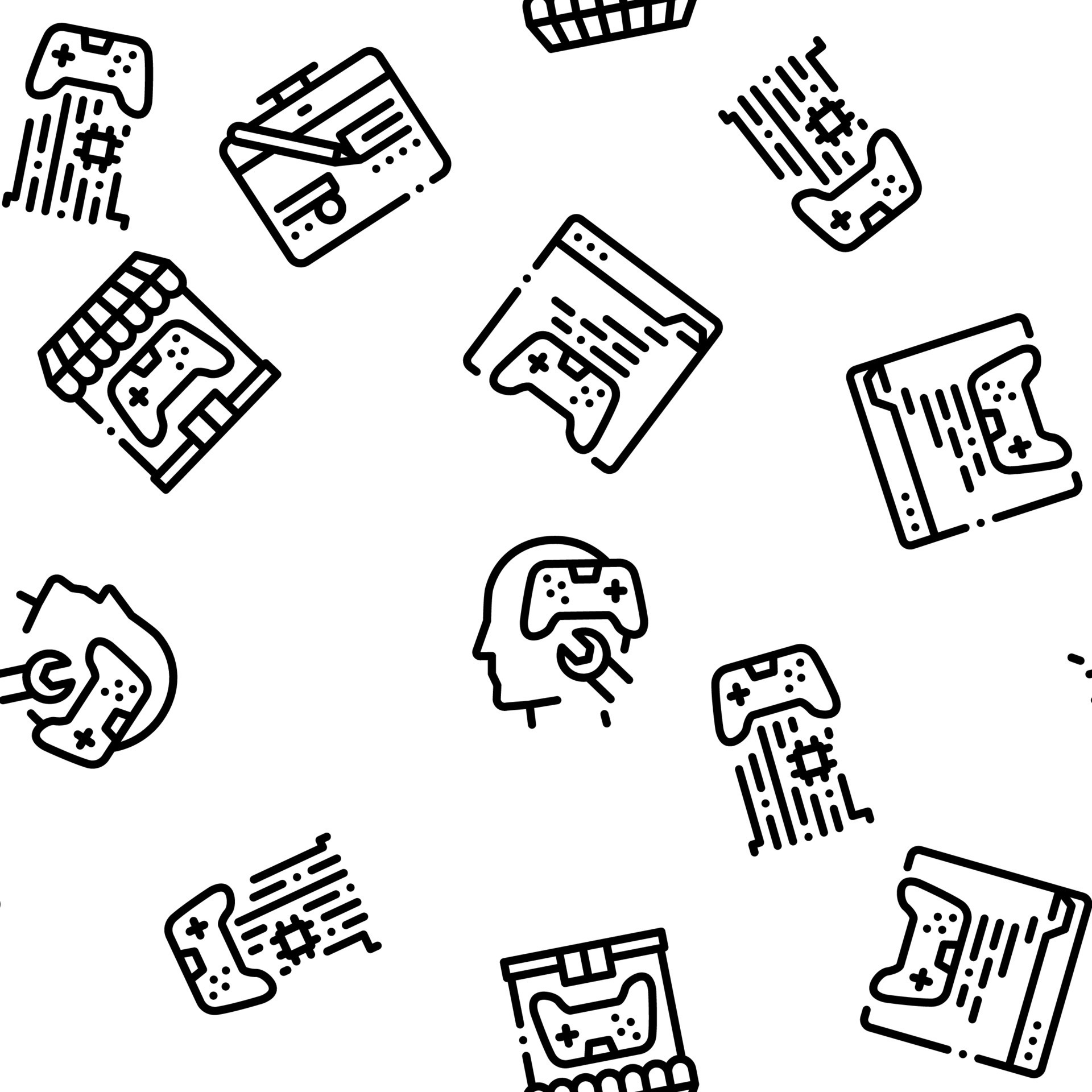 Video Game Development Seamless Pattern Vector 17388451 Vector Art at ...