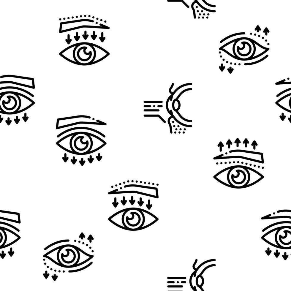 Eyelid Surgery Healthy Seamless Pattern Vector
