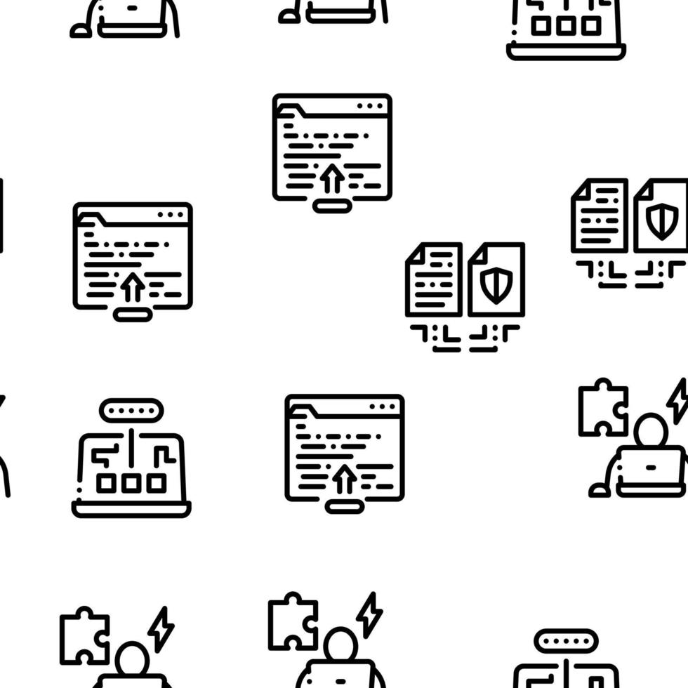 Software Testing And Analysis Seamless Pattern Vector