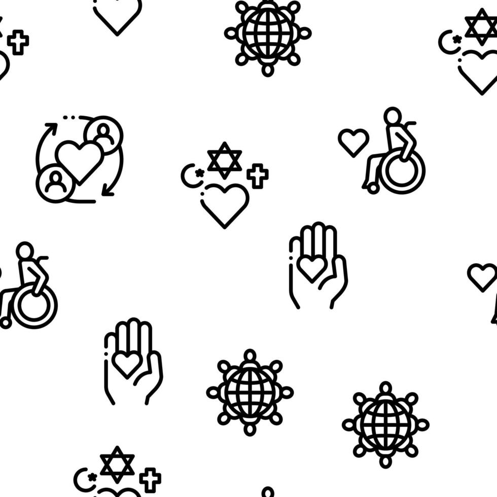 Tolerance And Equality Seamless Pattern Vector
