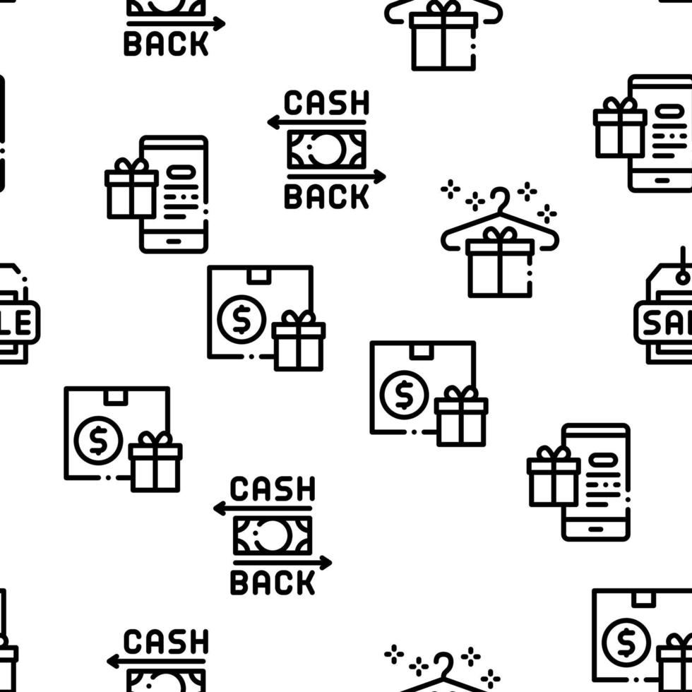 Cost Reduction Sale Seamless Pattern Vector