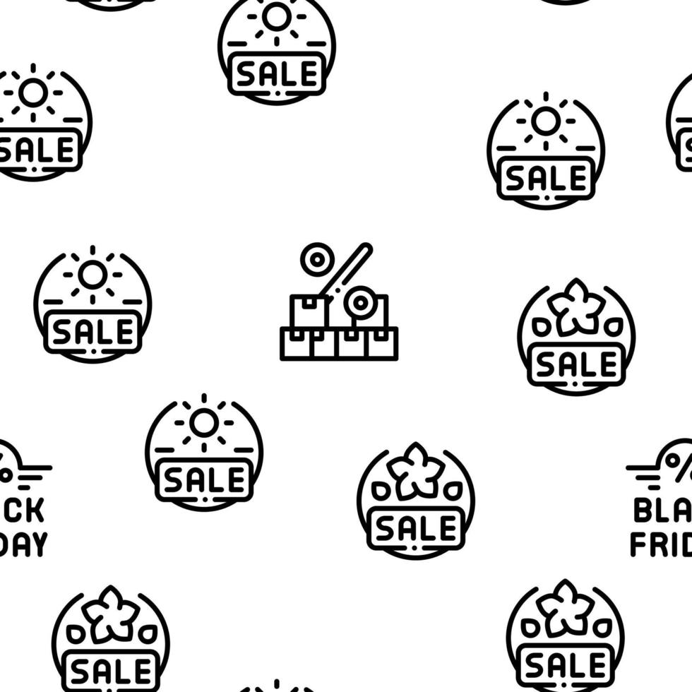 Cost Reduction Sale Seamless Pattern Vector