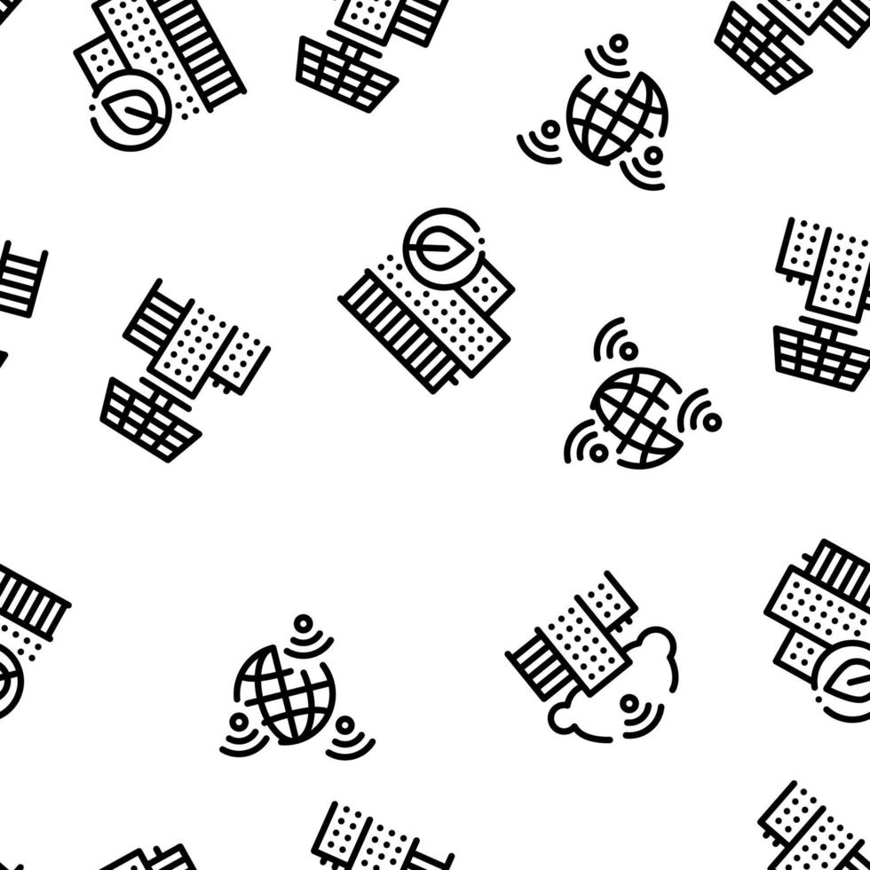 Smart City Technology Seamless Pattern Vector