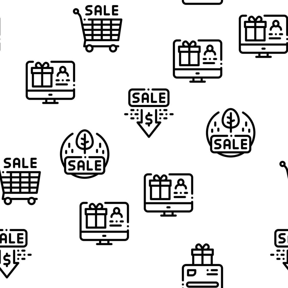 Cost Reduction Sale Seamless Pattern Vector