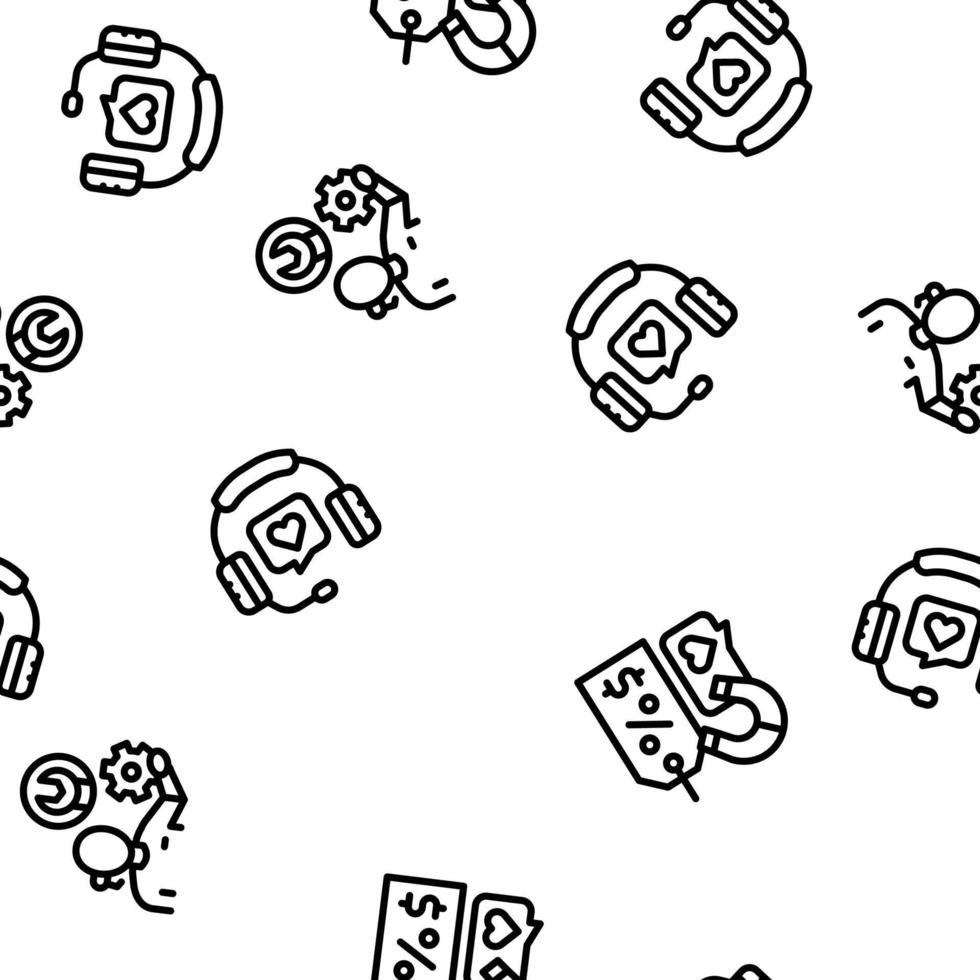Buyer Customer Journey Seamless Pattern Vector