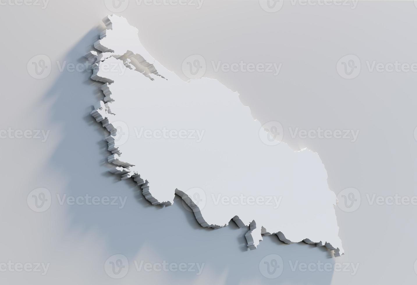 Extruded map of Turkey  3d render photo