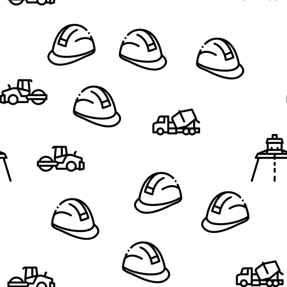 Road Repair And Construction Icons Set Vector