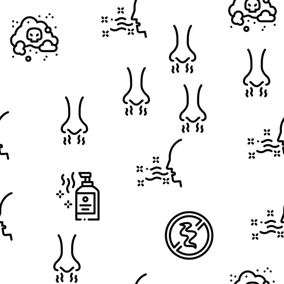 Odor Aroma And Smell Seamless Pattern Vector