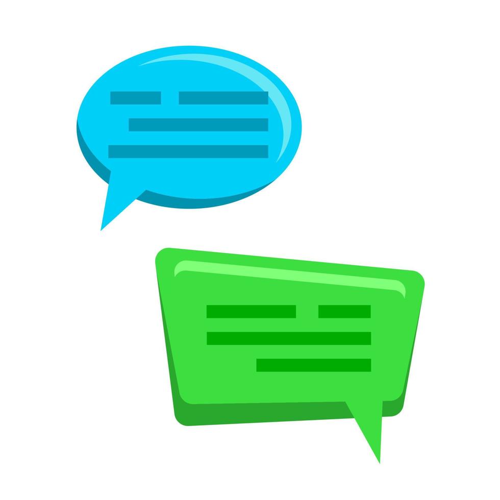 Chat Bubbles Icons Vector. Web Message. Dialog Boxes. Conversation Concept. Isolated Flat Cartoon Illustration vector