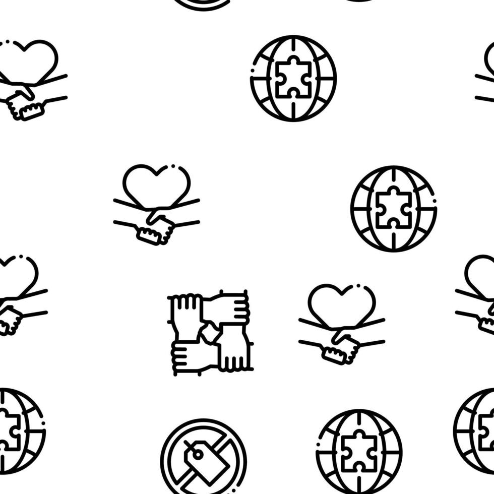 Racism Discrimination Seamless Pattern Vector