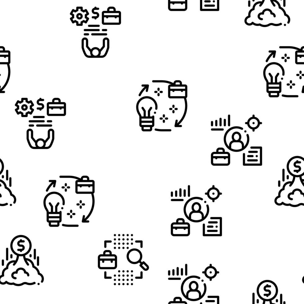 Entrepreneur Business Seamless Pattern Vector