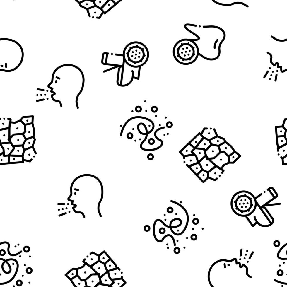 Bacteria Germs Seamless Pattern Vector