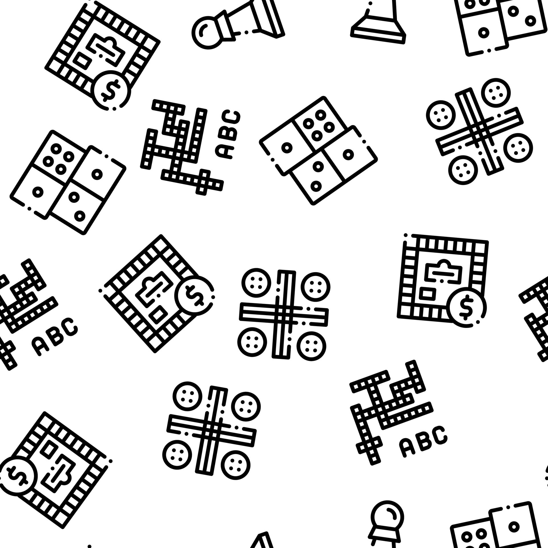 Interactive Kids Games Seamless Pattern Vector 17388797 Vector Art at ...