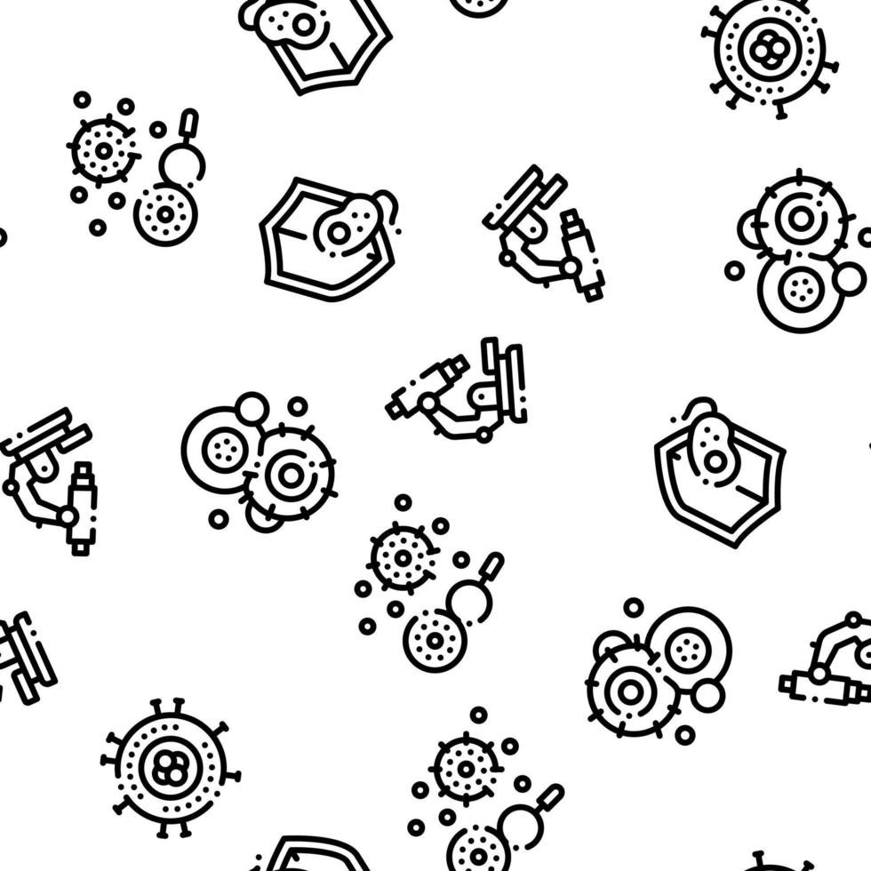 Pathogen Seamless Pattern Vector