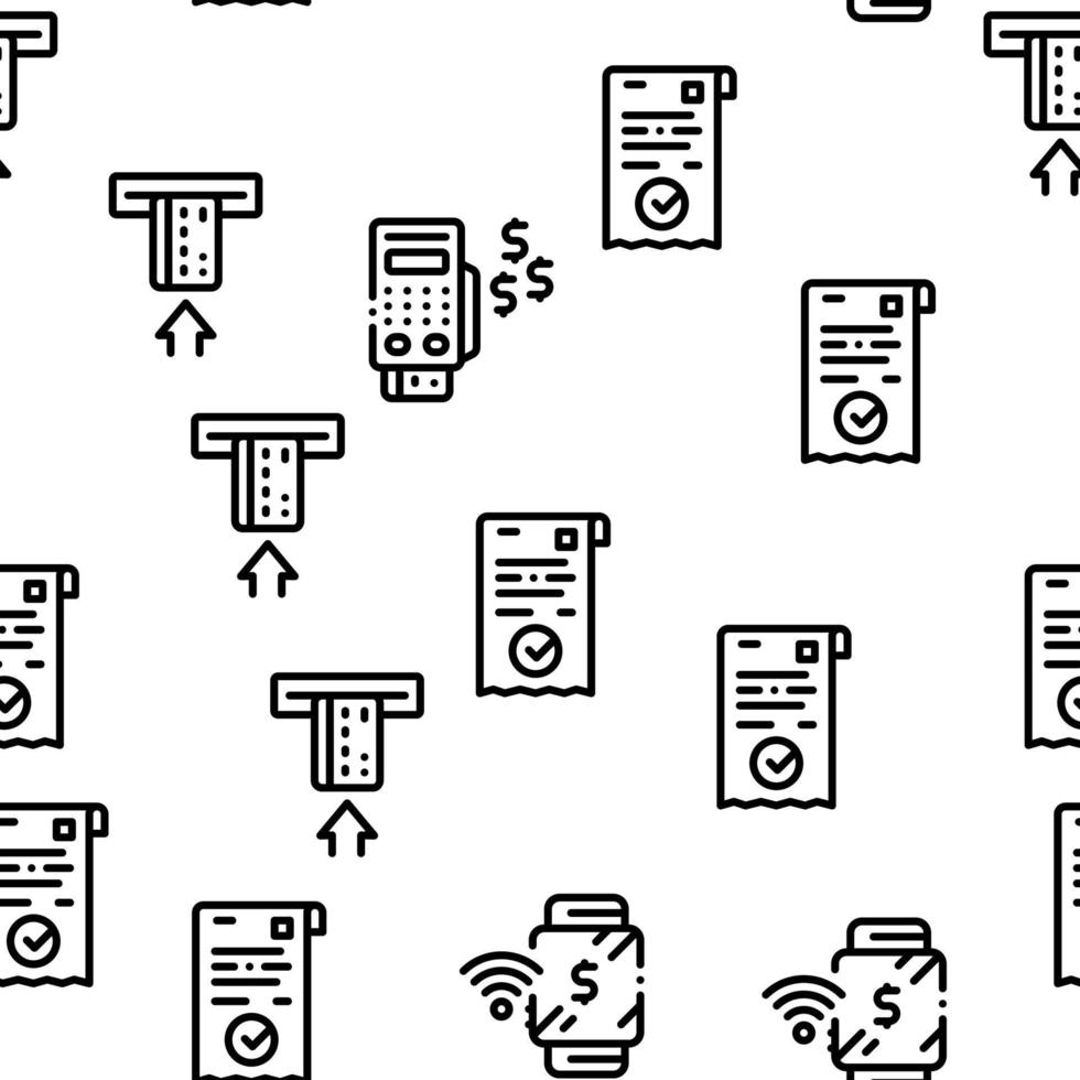 Pos Terminal Device Seamless Pattern Vector