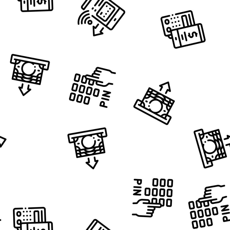 Pos Terminal Device Seamless Pattern Vector