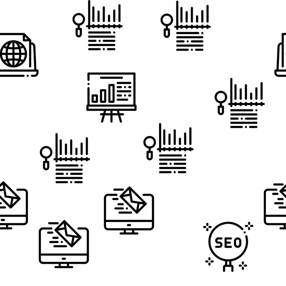 Inbound Marketing Seamless Pattern Vector