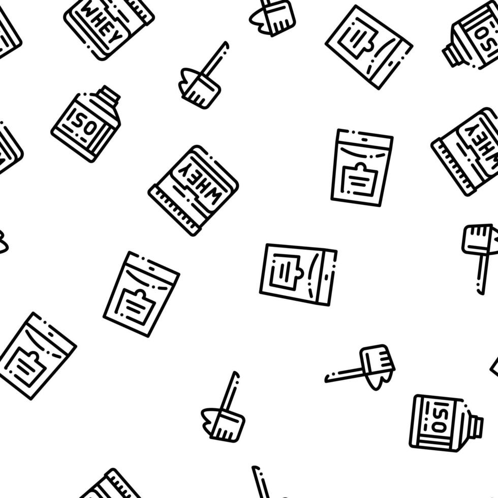 Sport Nutrition Cells Vector Seamless Pattern