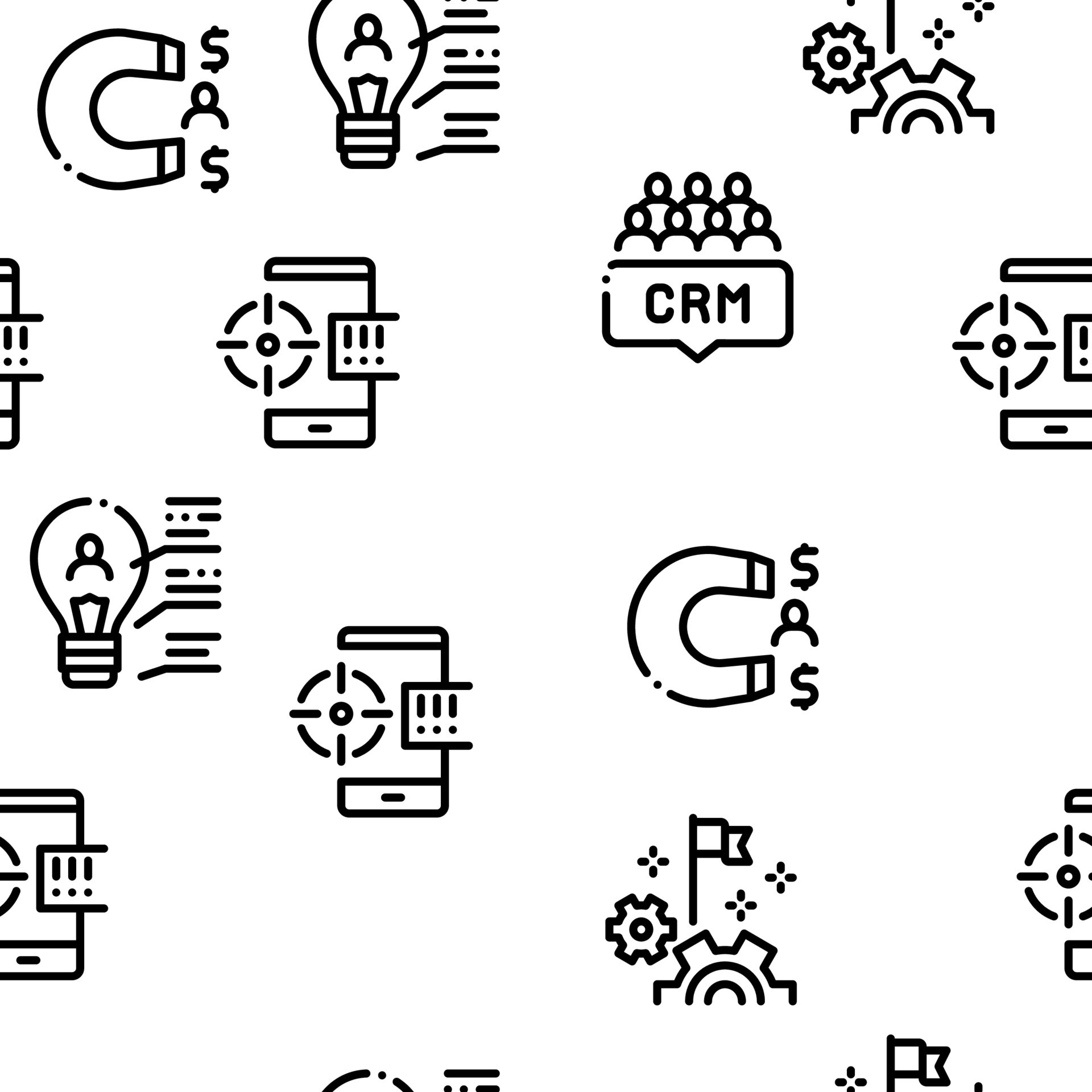 Inbound Marketing Seamless Pattern Vector 17388917 Vector Art at Vecteezy