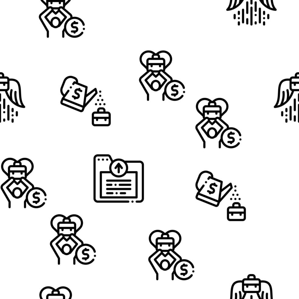 Business Growth And Management Icons Set Vector