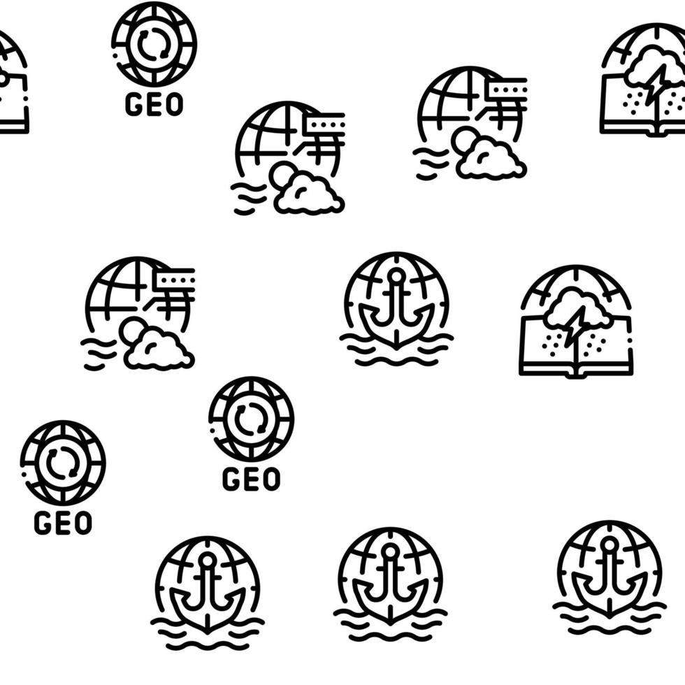 Geography Education Seamless Pattern Vector