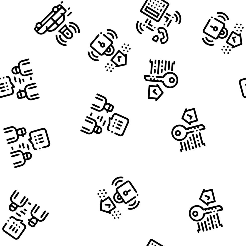 Security Agency Property Protect Icons Set Vector