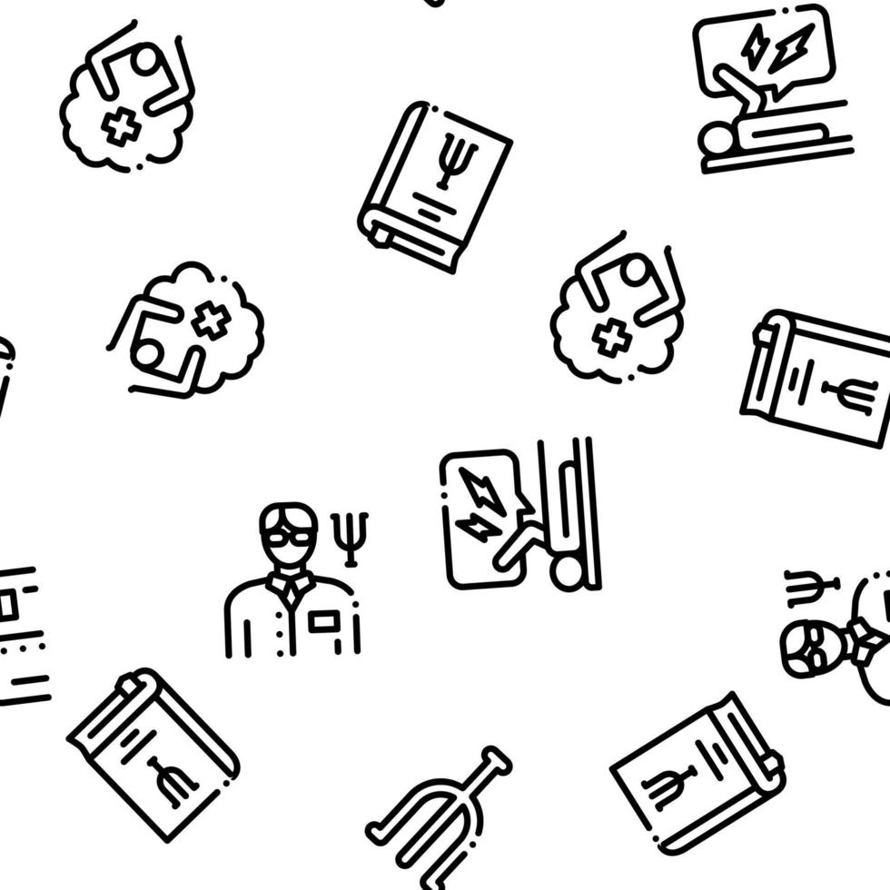 Psychotherapy Help Seamless Pattern Vector