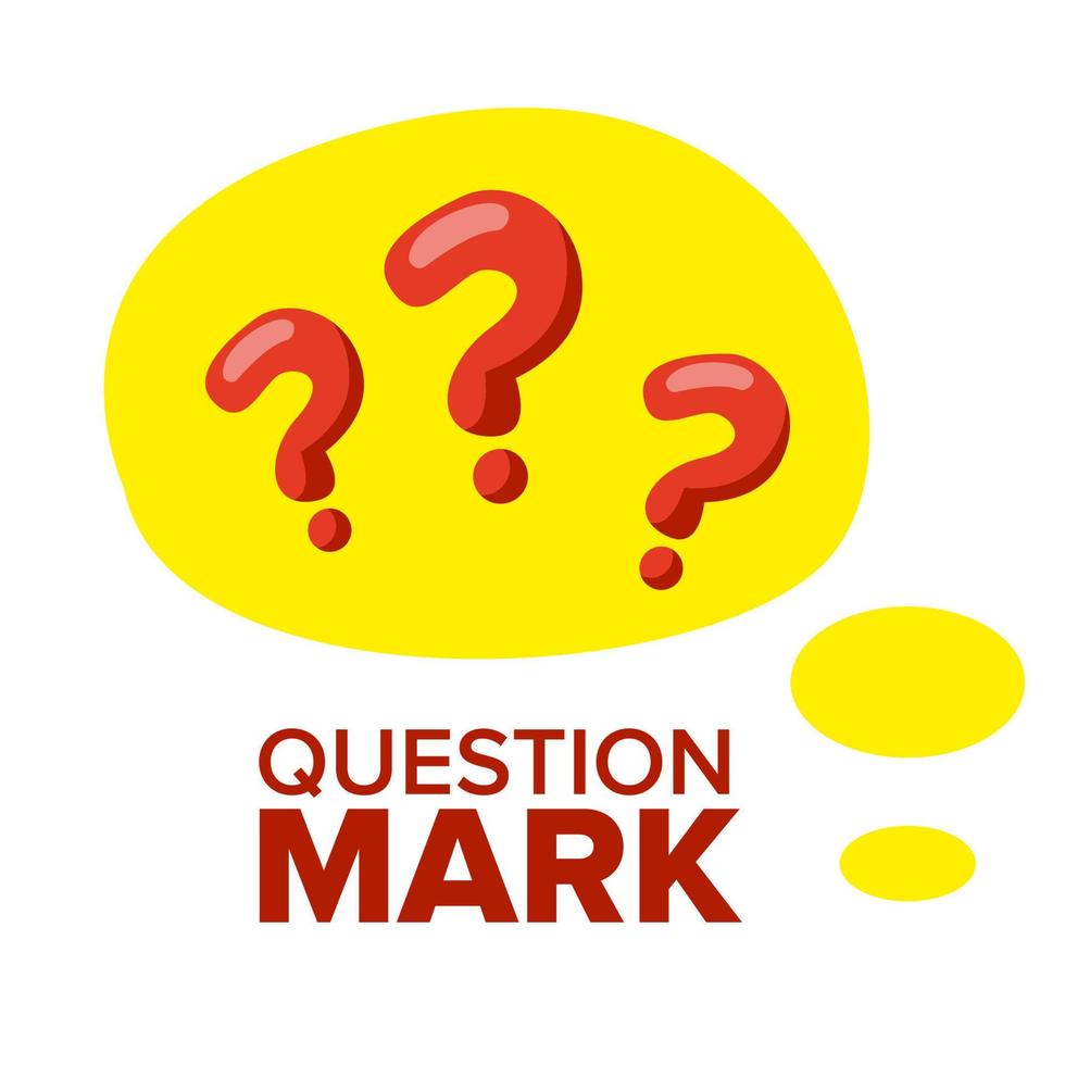 Question Mark Sign Icon Vector. Thinking Concept. Find Idea, Solution. Isolated Flat Cartoon Illustration vector