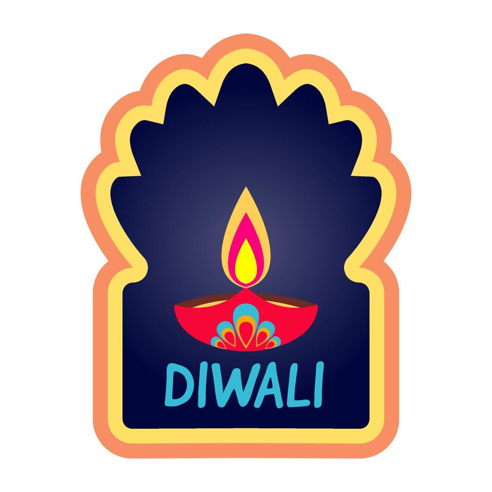 Diwali Vector. Simple Holiday Web Banner. Isolated Flat Cartoon Illustration vector