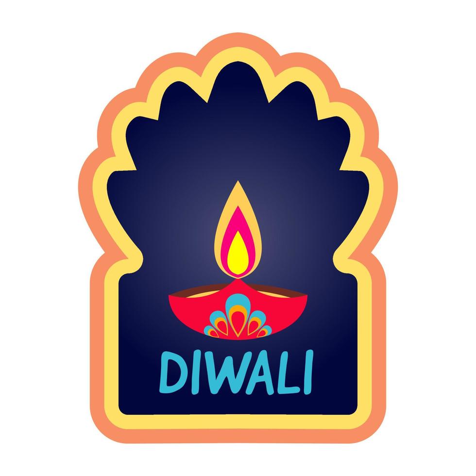 vector de diwali banner web de vacaciones simple. ilustración de dibujos animados plana aislada