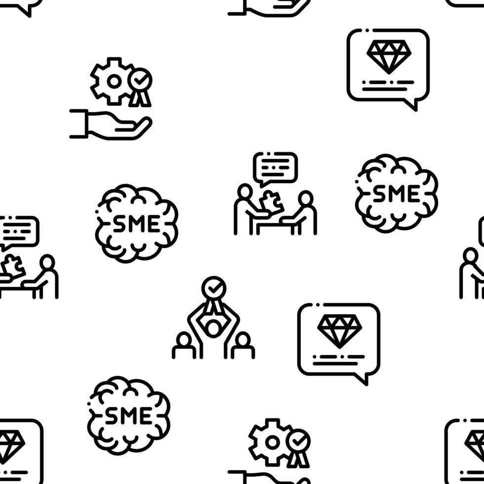 Sme Business Company Seamless Pattern Vector