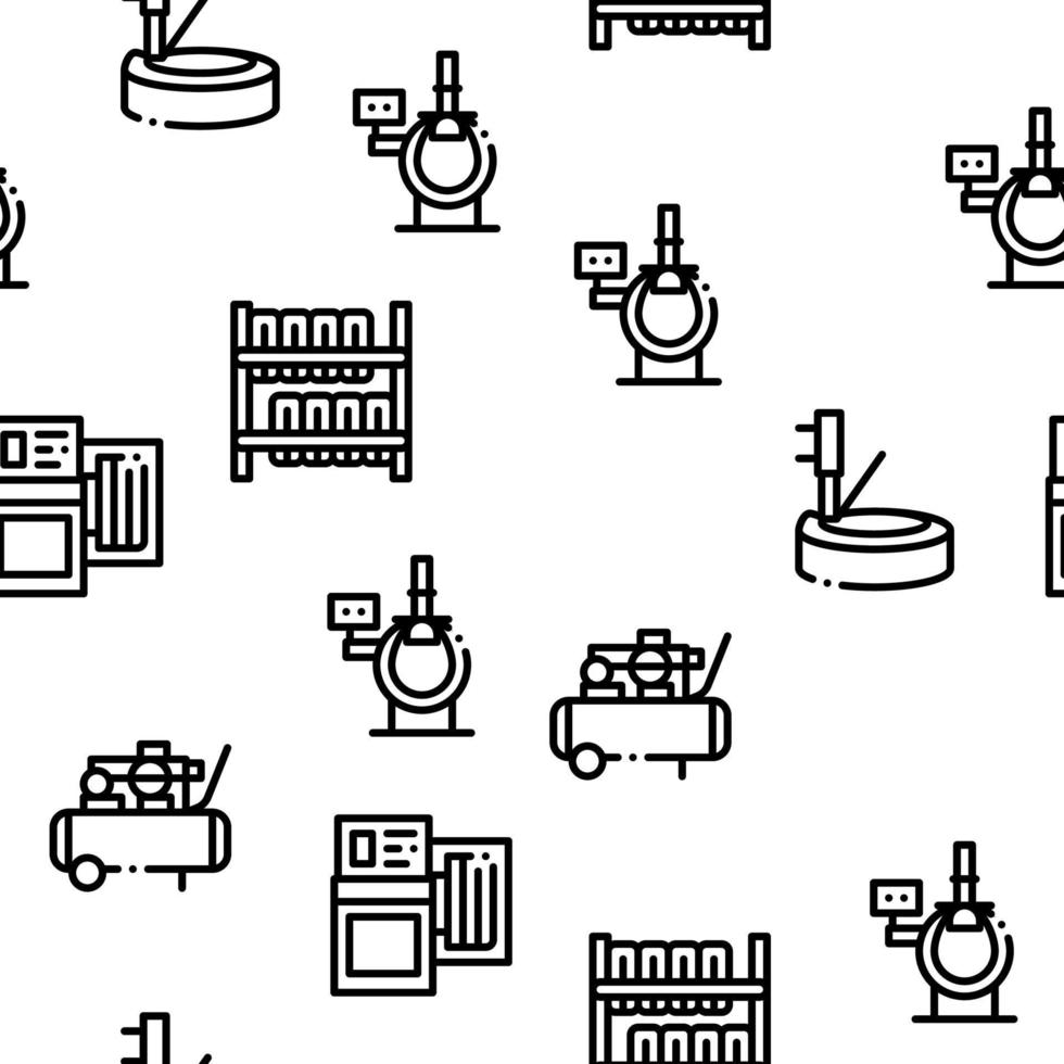 Tire Fitting Service Seamless Pattern Vector