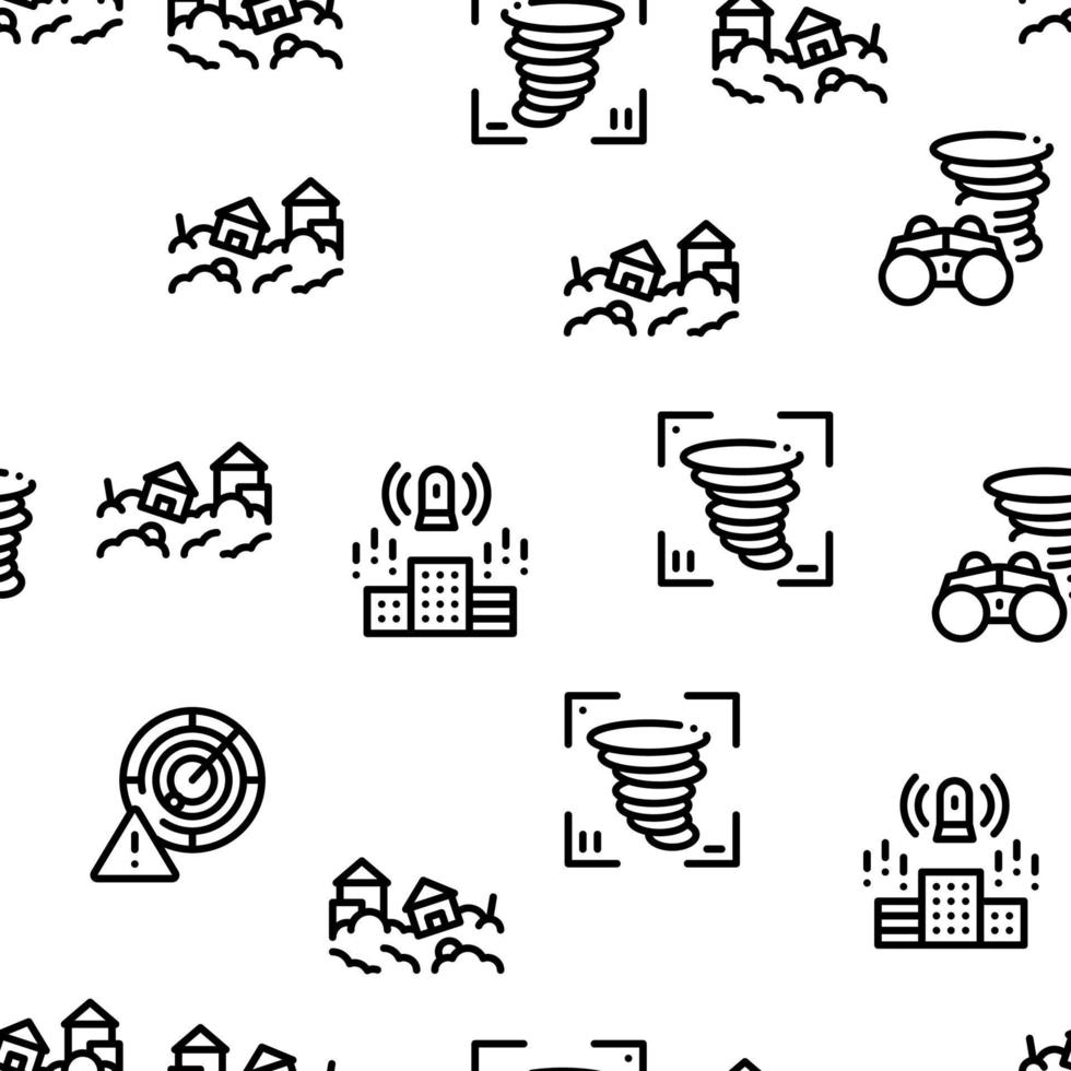 Tornado And Hurricane Seamless Pattern Vector
