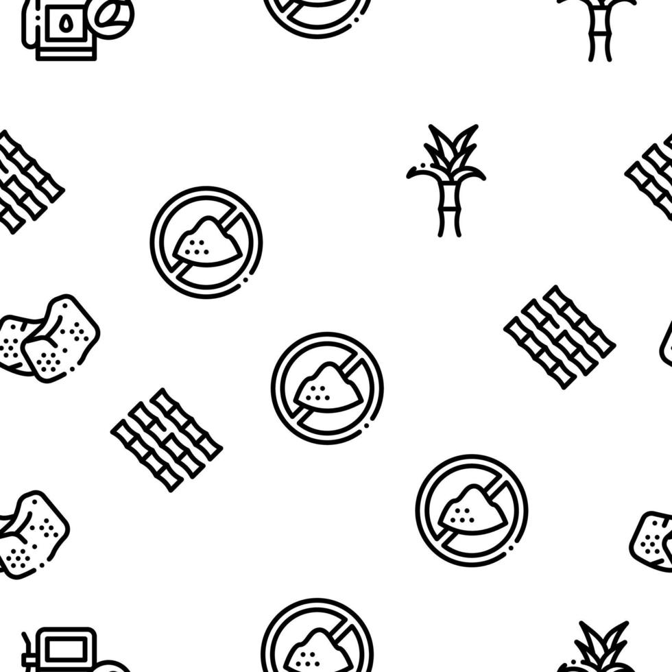 Sugar Cane Agriculture Seamless Pattern Vector
